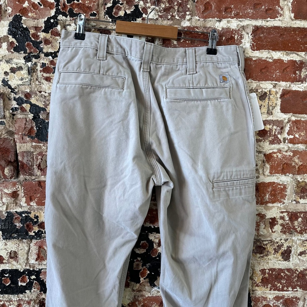 Carhartt tan Relaxed Fit Pants Mens 34x32 canvas work utility - Picture 5 of 12
